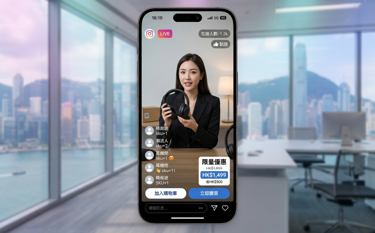Messenger 直播留言加購示意