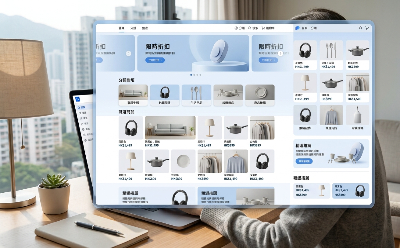 時裝店面同貨品展示示意